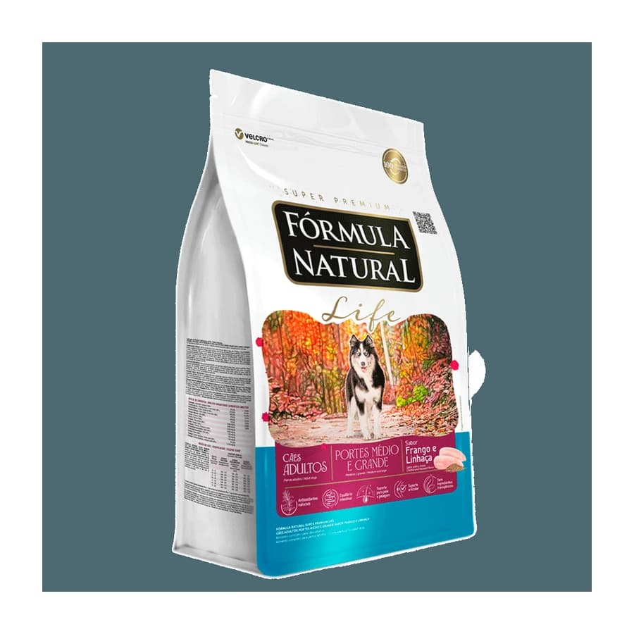 Ração Fórmula Natural Life Cães Adultos Médio e Grande, REF ILP002