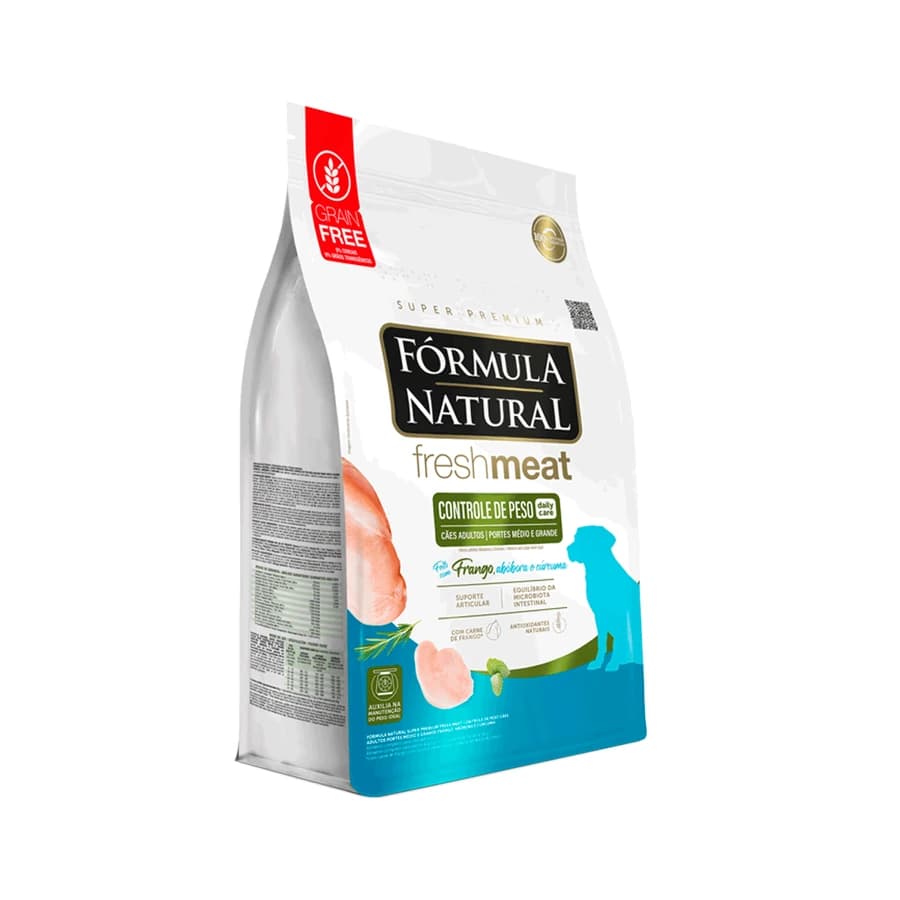 Ração Fórmula Natural Fresh Meat Controle de Peso Cães Médio e Grande Frango, REF ILP005