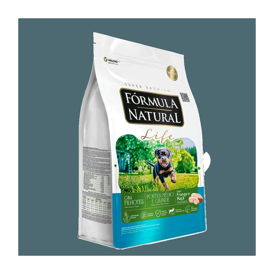 Ração Fórmula Natural Life Cães Filhotes Médio e Grande, REF ILP008