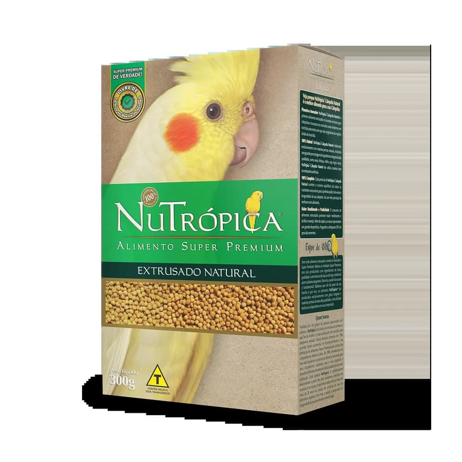 Ração Nutrópica Extrusado Natural para Calopsitas, REF ILP034