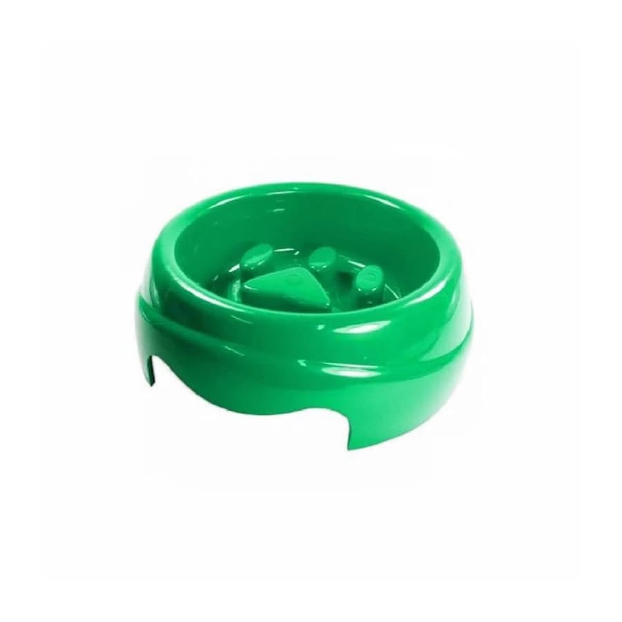 Comedouro Plástico Coma Melhor Verde Furacão Pet, REF ILP030